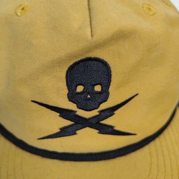 BLK FLG Hat Cap Snap Back Rope Skull Crossbones Rope - Picture 5 of 11
